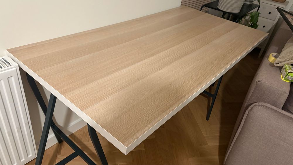 Duży blat  + metalowe koziołki Ikea Larbeg