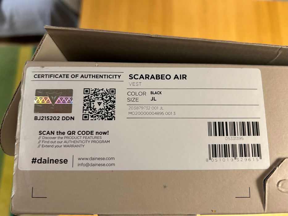 Dainese Scarabeo Air Vest - kamizelka (zbroja, buzer) rozmiar junior L