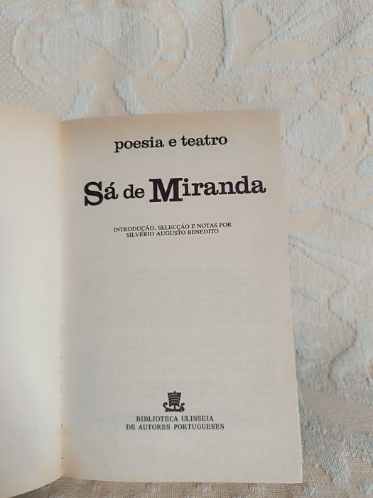Sá de Miranda poesia e teatro