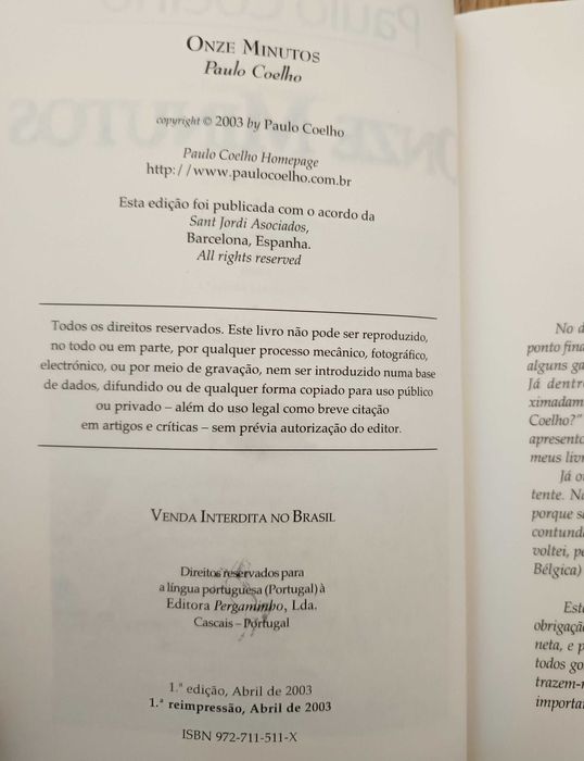 Paulo Coelho - Onze Minutos