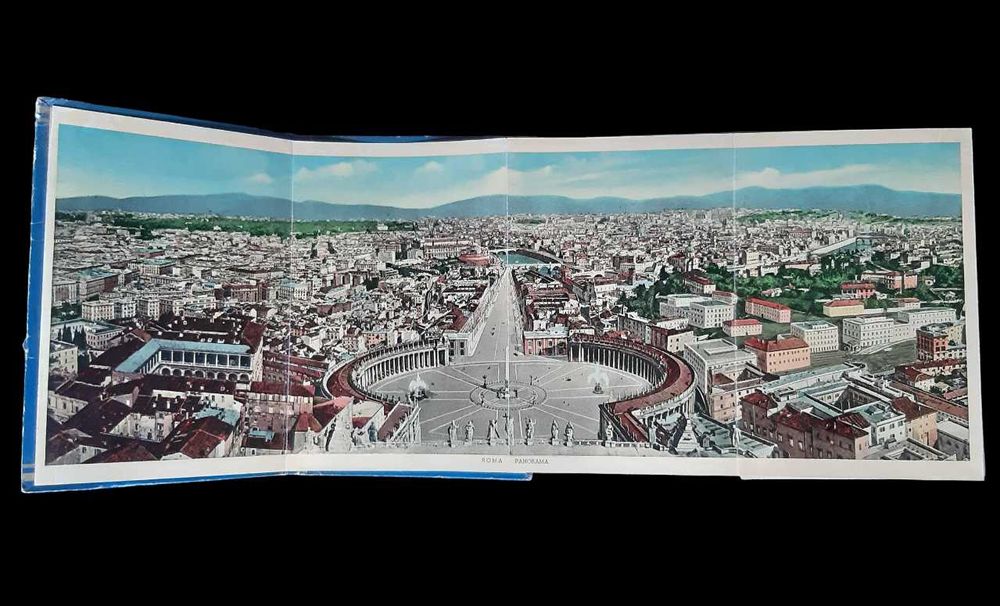 Coleção de cartões postais italianos antigos de Roma-vintage