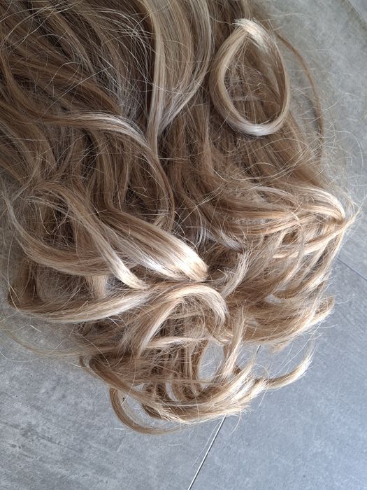 Włosy doczepiane blond pasemka 60 cm