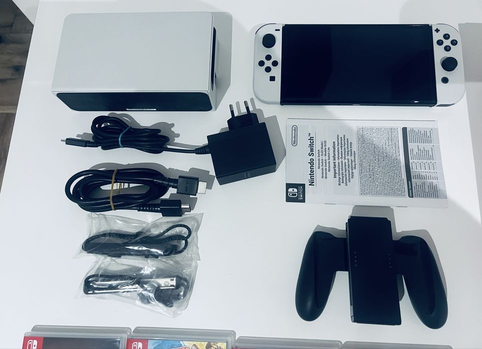 Nintendo Switch Oled 64gb + 7 Gier jak Nowe