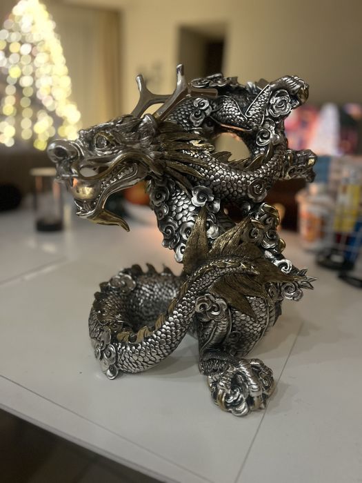 Статуэтка Brunel дракон серебро