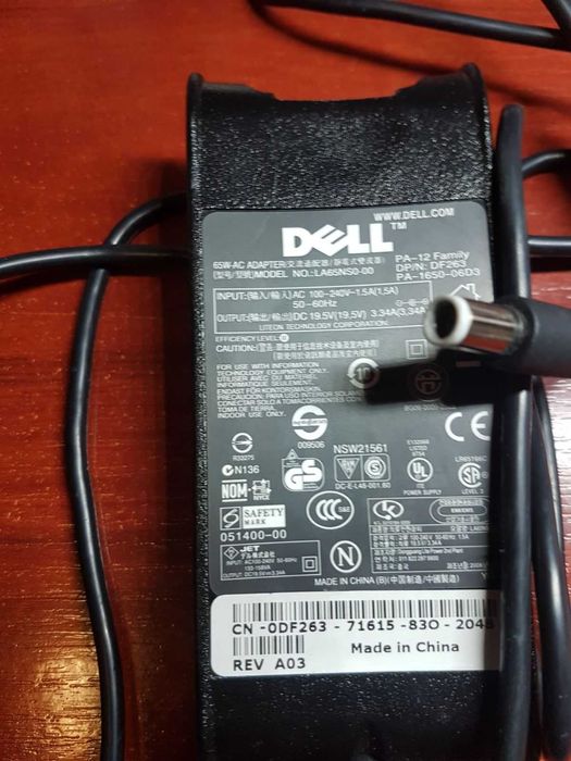 Блок живлення Dell 65W 19.5V 3.34A Роз'єм 7.4х5.0