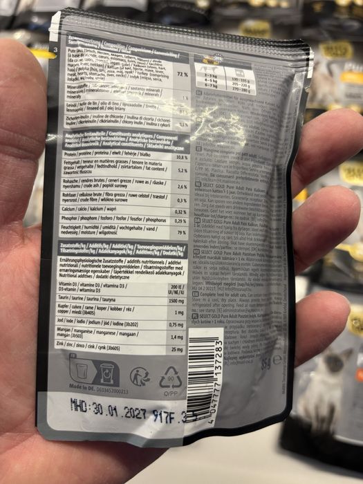 SELECT GOLD saszetki karma dla Kota 34-sztuk