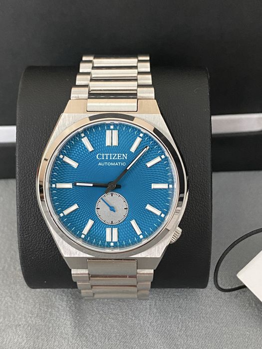 Citizen nk5010-51l automatic mała sekunda szafir niebieska tarcza full set