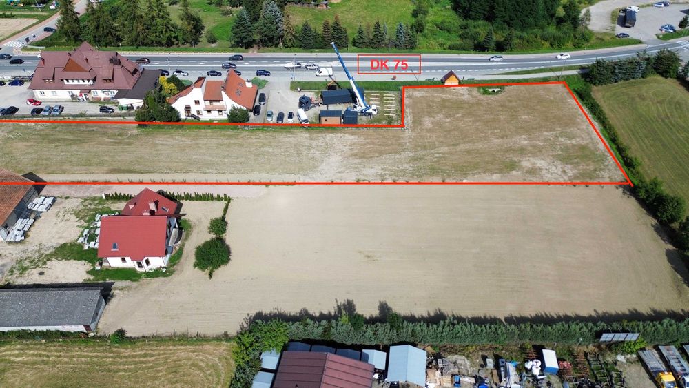 Wynajmę działkę przemysłowo-budowlaną, uzbrojoną, Centrum Tęgoborzy przy drodze krajowej DK 75 - Widok 2