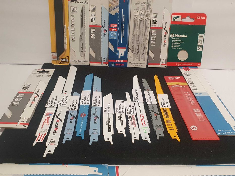 Spory zestaw brzeszczotów 11szt Milwauke Hilti Wurth do pila szablasta