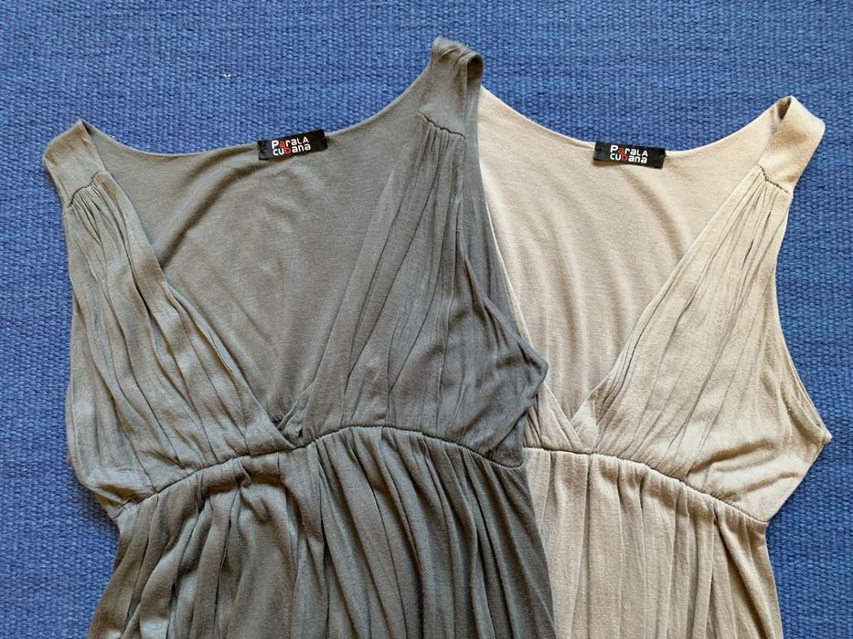 Conjunto de 2 vestidos leves sem mangas