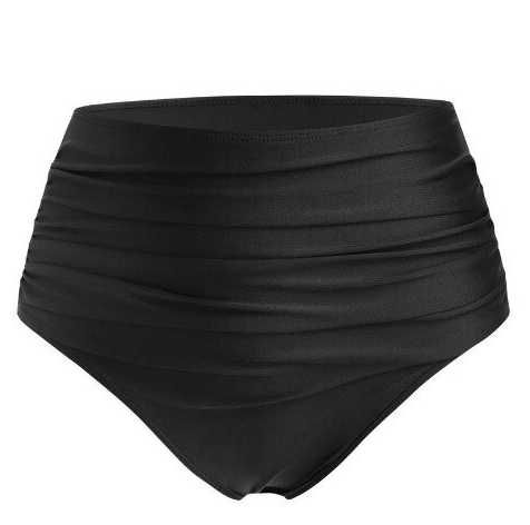 Женский купальник с принтом топ с воланом, высокие плавки