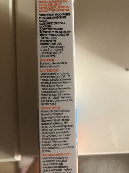 La roche posay spf 50 fluid ochronny dla dzieci
