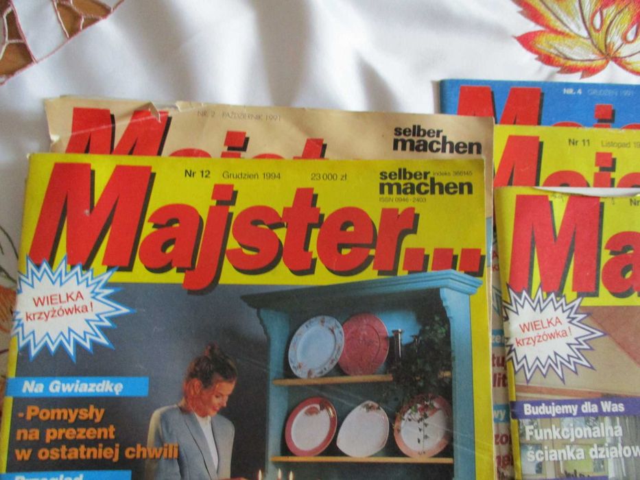 czasopisma, książki Majster archiwalne nr 1992,94,95,96