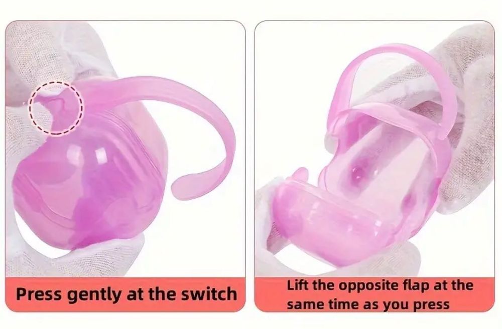 Caixa Porta-Chupetas Rosa NOVA