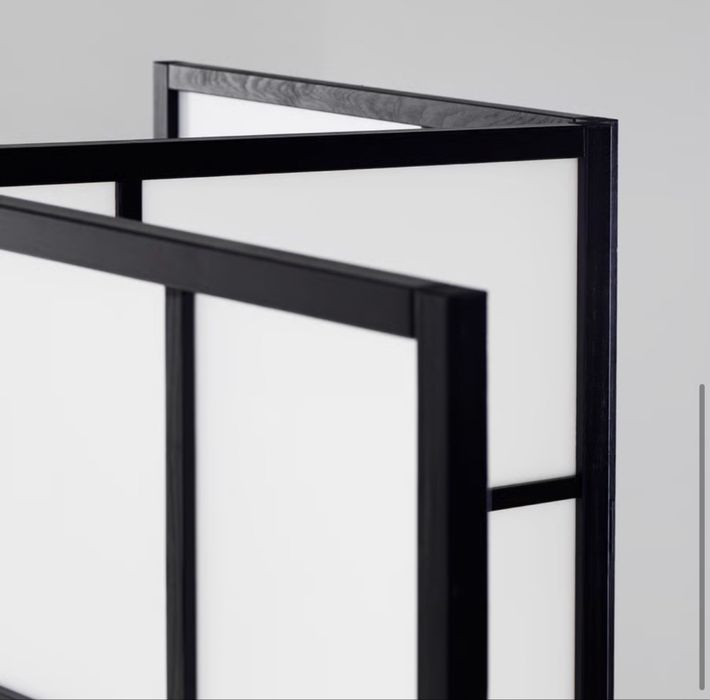 RISÖR Biombo, branco/preto