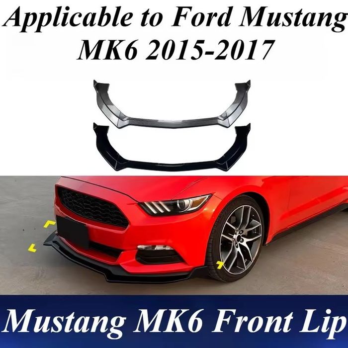 Губа на передний бампер Ford Mustang накладка на бампер сплитер мустан