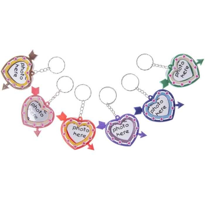 Brelok ramka na zdjęcie serduszko 4 sztuki