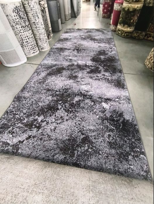 Ковер безворсовый Сірий ковер Однотонный ковер Дорожка коврик наложка