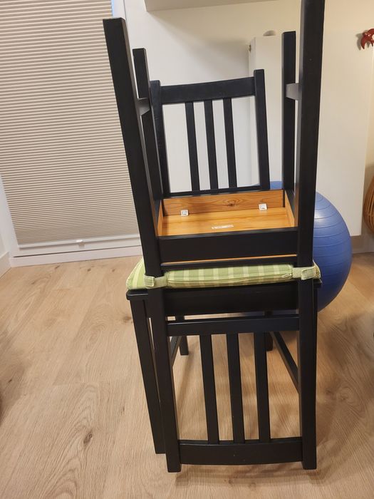 IKEA BJURSNÄS stół + 4 krzesła STEFAN | czarno-brązowy