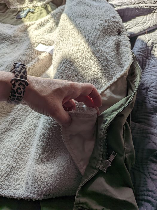 ASOS kurtka parka z podpinką M khaki zielona oliwkowa