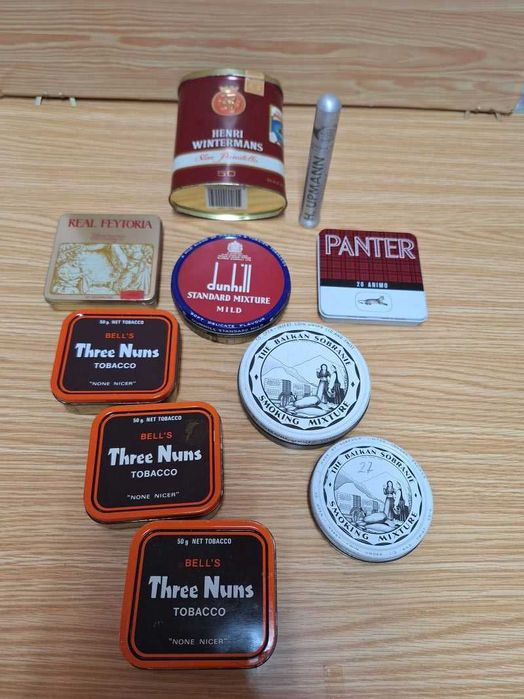 Lote de 10 Latas de Tabaco, vazias, de coleção-Antigas