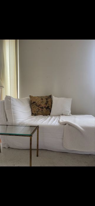 Chaise Longue Tecido Branco