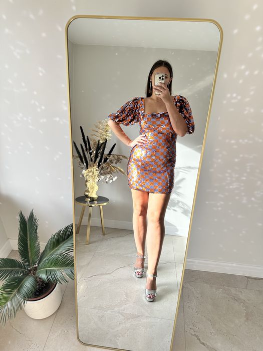 Nowa cekinowa sukienka warehouse rozmiar 40 Andrzejki sylwester