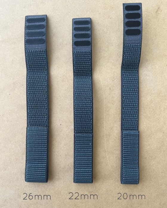 Нейлоновий браслет 20, 22, 26мм для Garmin fenix Samsung gear, Amazfit