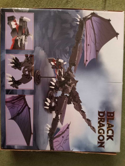 Klocki Mega Dark Dragon zestaw do budowania z regulowanymi skrzydłami