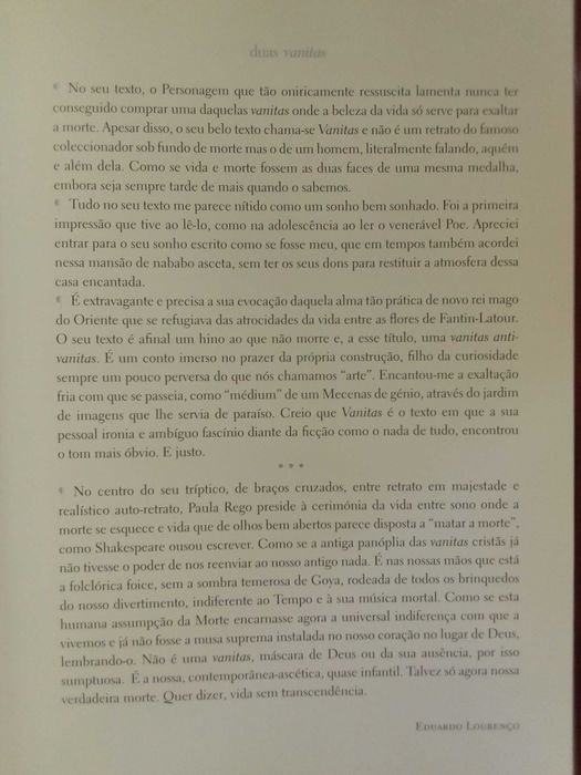 Almeida Faria e Paula Rego - Vanitas 51, Avenue d'Iéna