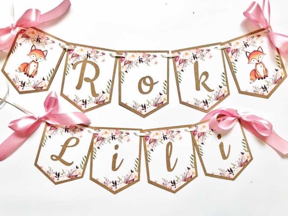 Girlanda urodzinowa baner banner urodzinowy na roczek