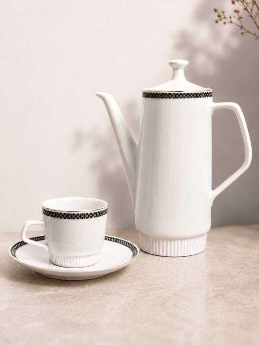 Porcelanowy zestaw do kawy Colditz | lata 70.–80. | NRD