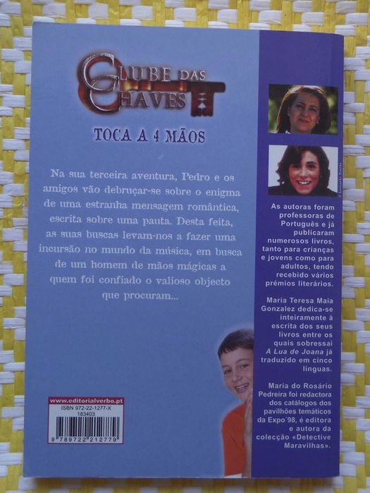 O CLUBE DAS CHAVES 
Toca a 4 mãos M TMaia Gonzalez; MRosário Pedreira