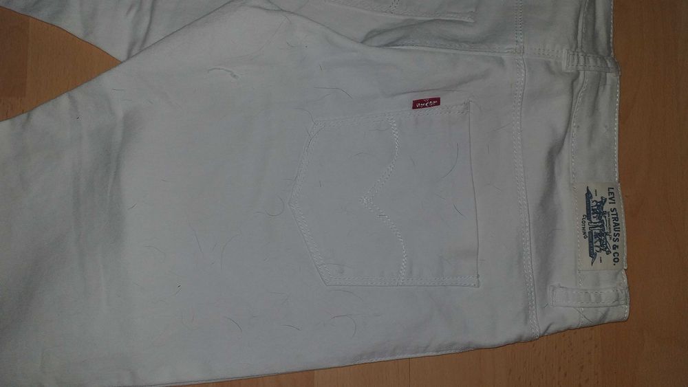 Spodnie rurki białe *  Levis Strauss  Skinny roz. 16 S/M