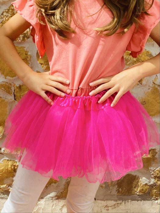 Saia de Tule Rosa Menina 2 Anos – Bom Estado