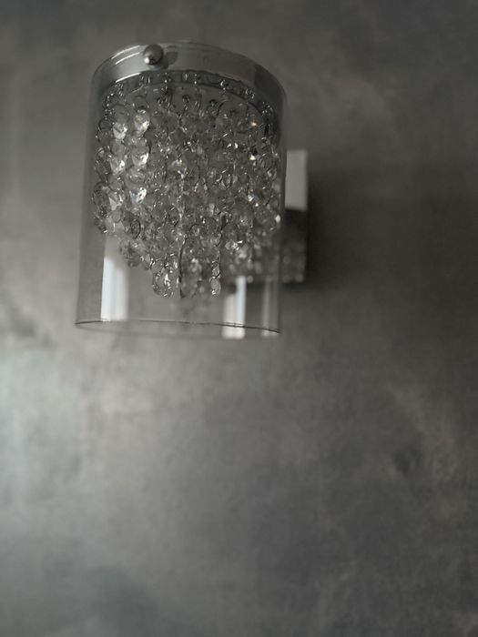 Kinkiet srebrny glamur