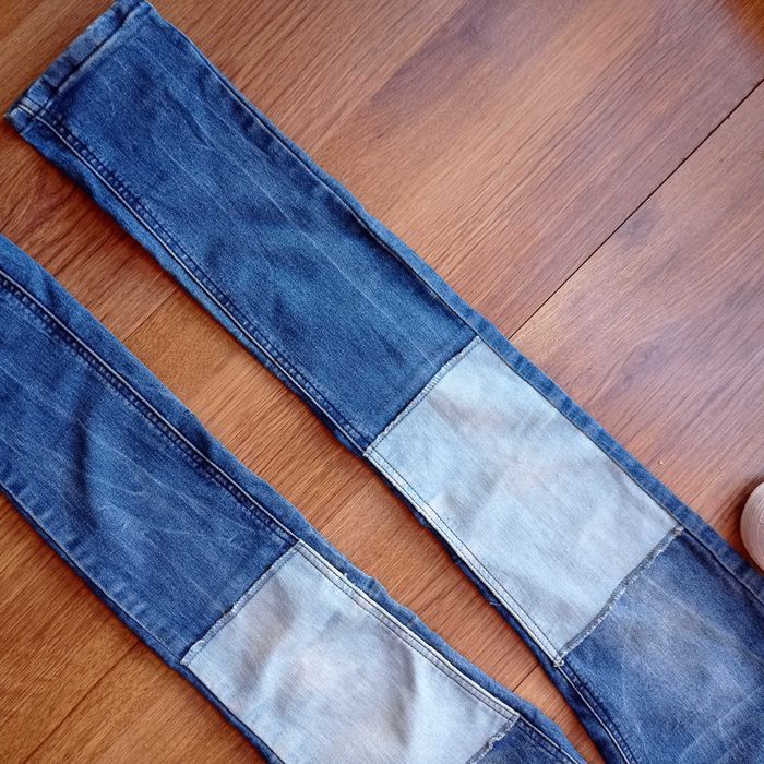 Skinny z łatami na kolanach M