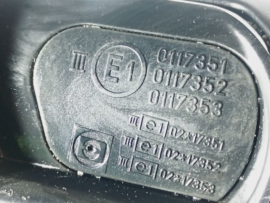 Lusterko lewe elektryczne 5 PIN OE E10117351 lakier 433/1 BMW 3 E46 99-00