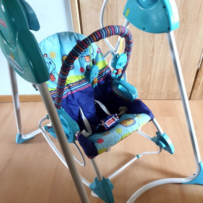 Fisher-price huśtawka dla dziecka 3w1 leżaczek bujaczek fotelik