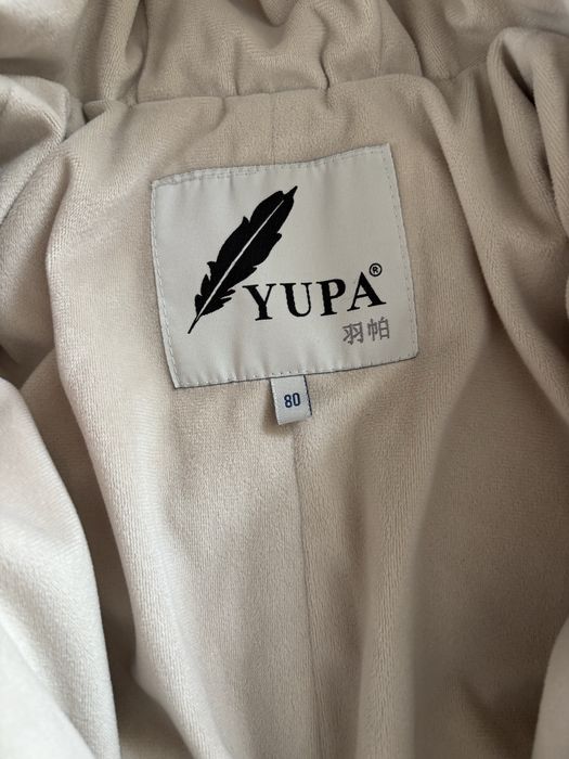 Зимовий пуховий комбінезон YUPA, розмір 80, натуральне хутро