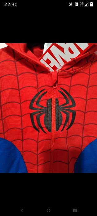 Bluza Spiderman czerwona 86 nowa odblask