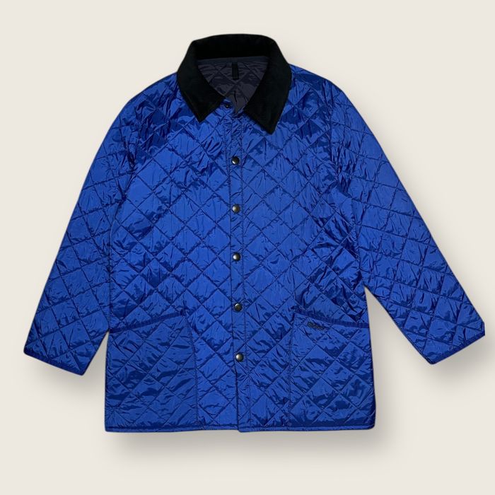 Męska niebieska pikowana wiosenna kurtka Barbour liddesdale L/xl