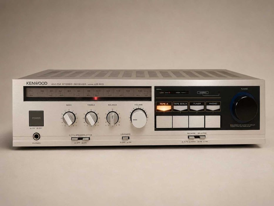 Kenwood KR-910 стереоресівер, вінтажний підсилювач, Phono, AUX