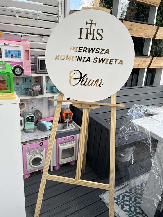 Tablica komunijna ze sztalugą