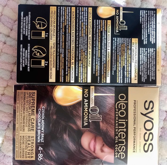 Syoss/Farba do włosów, czekoladowy brąz, Chocolate Brown, NOWA