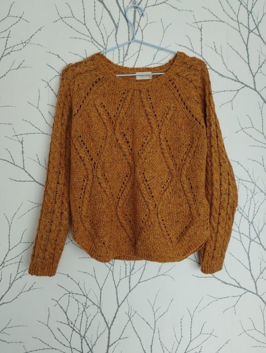 Sweterek indigo brazowy