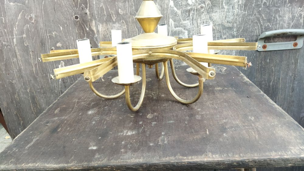 Żyrandol Mosiężny PRL