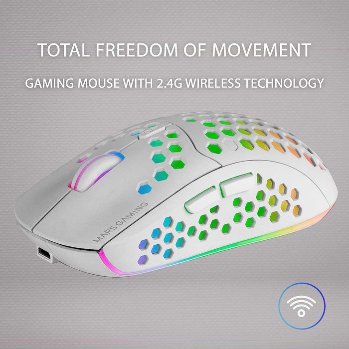 Mars Gaming MMW3W mysz bezprzewodowa RGB LED 3200 Dpi PC Xbox PS4 PS5
