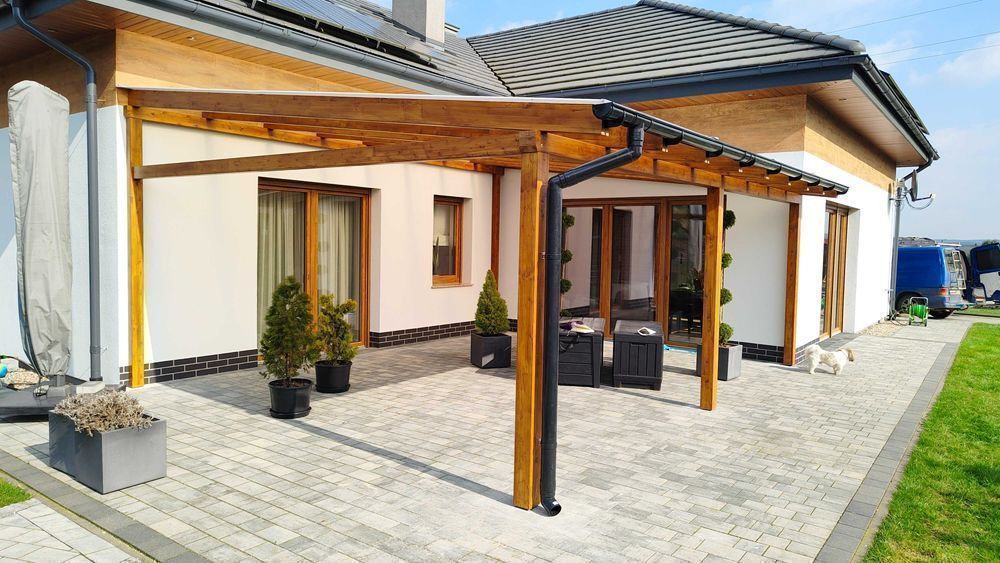 Zadaszenie tarasu taras wiata altana pergola pergola tarasowa pergola ogrodowa taras drewniany carport zabudowa tarasu oranżeria ogród zimowy
