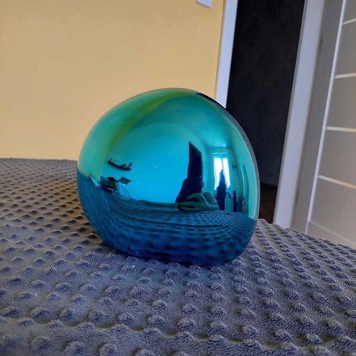 NOWA Lampa wisząca lustrzana niebieska żyrandol